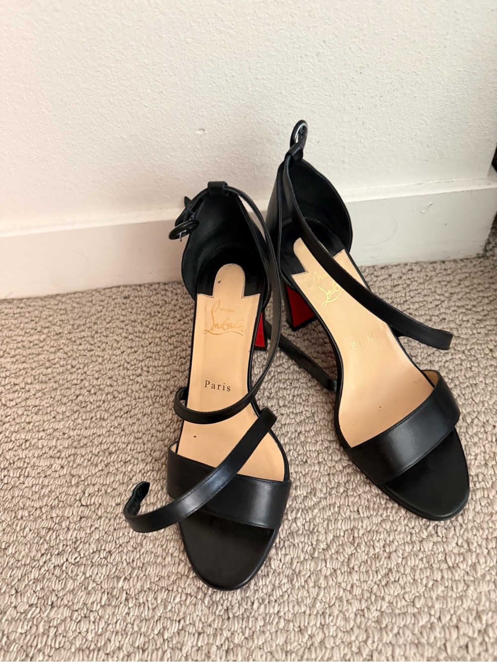 Christian louboutin heels with strap